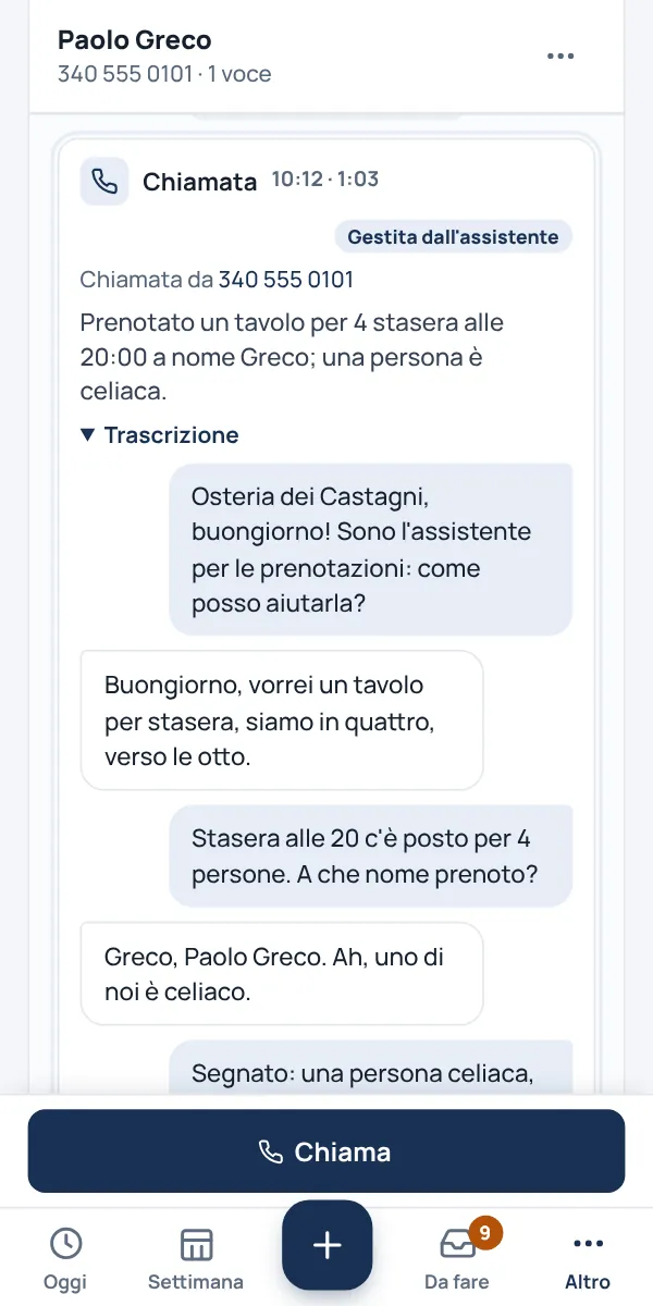 La chiamata di Paolo Greco: «Gestita dall'assistente», il riassunto e la trascrizione